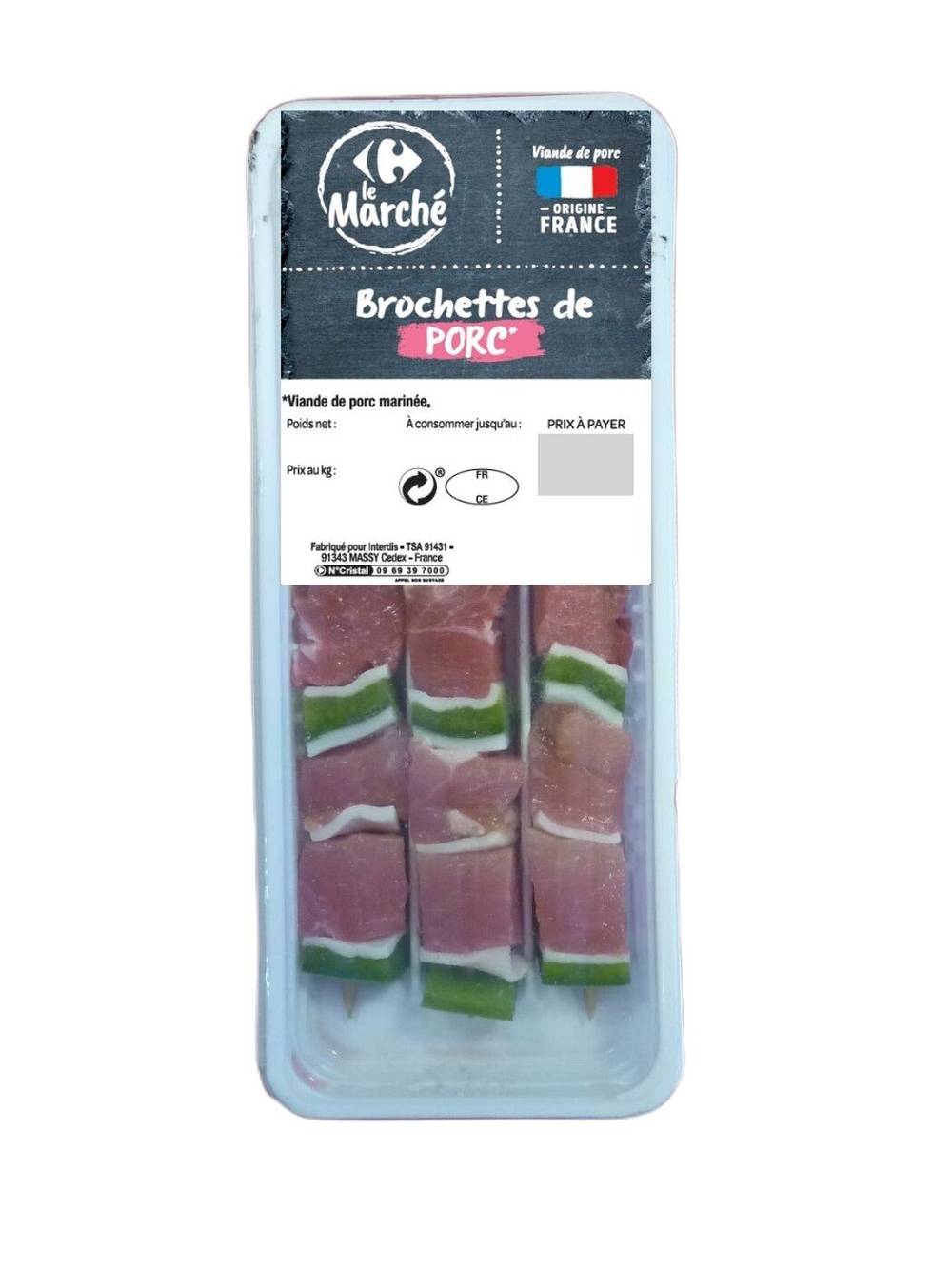Carrefour Le Marché - Carrefour le marche brochettes de porc