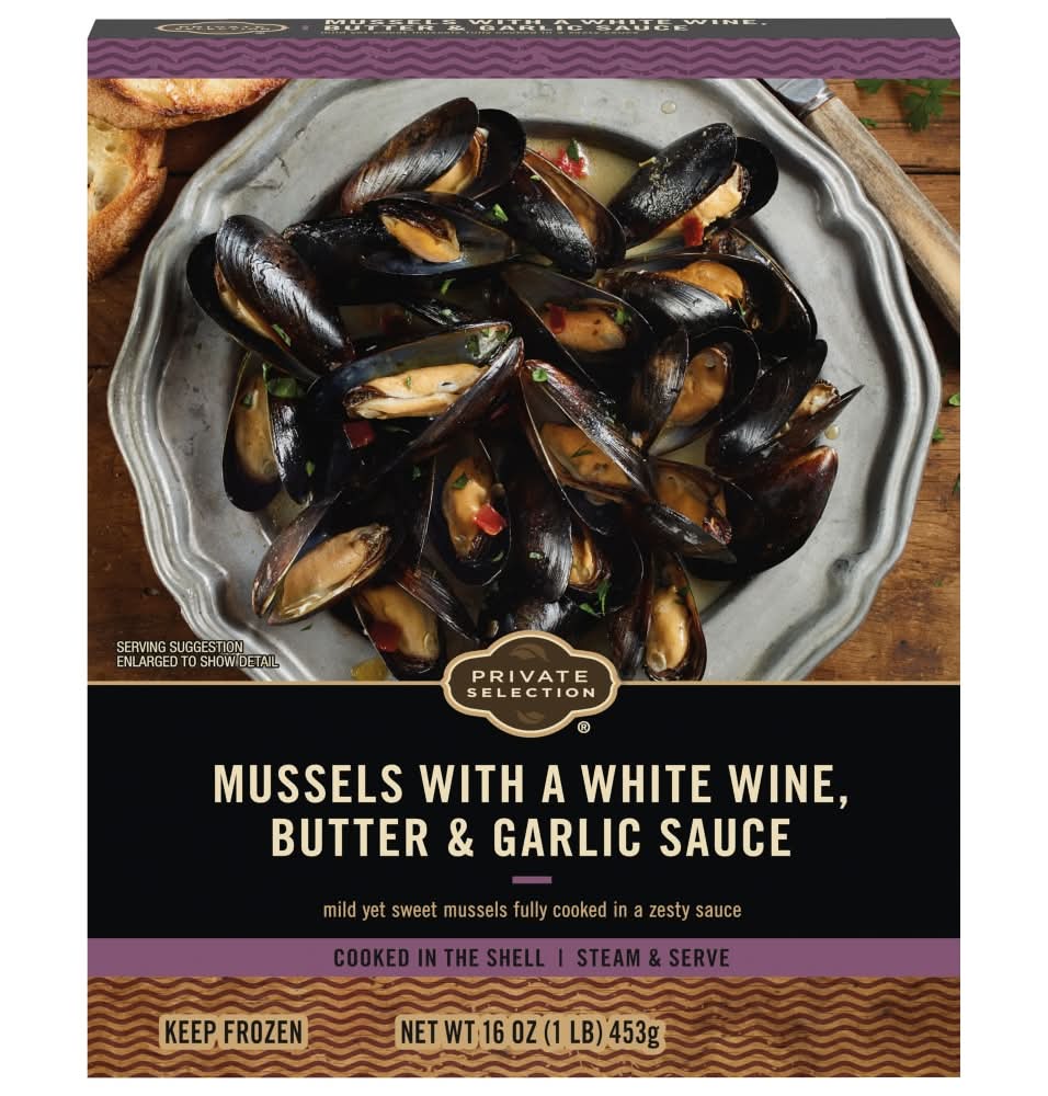 Private Selection Mussels With White Wine Sauce, Butter-Garlic (16 oz)