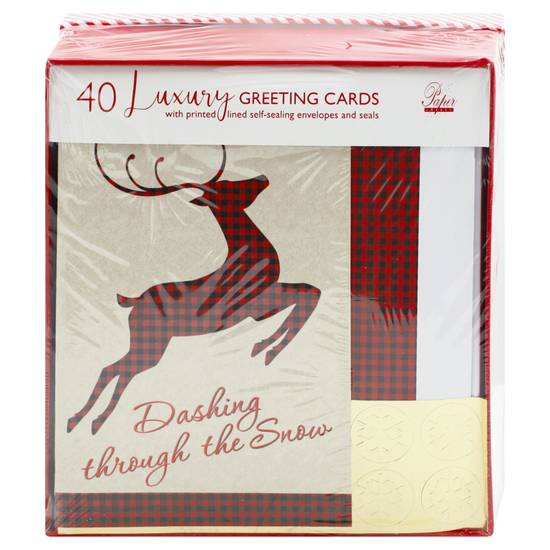 Paper Images Dashing Through the Snow Luxury Greeting Cards (40 ct)