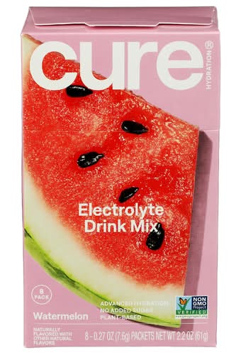 Cure Hydration Watermelon Hydrating Electrolyte Mix 8 Pack Case