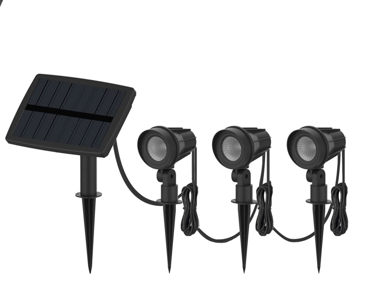 Harbor Breeze 200 -Lumens 1 -Watt Black Warm White Solar LED Spot light