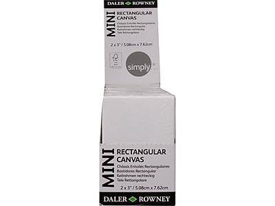 Daler-Rowney Rectangular Mini Stretched Canvases, 3H x 2W, White, 16/Pack (515 030 203)