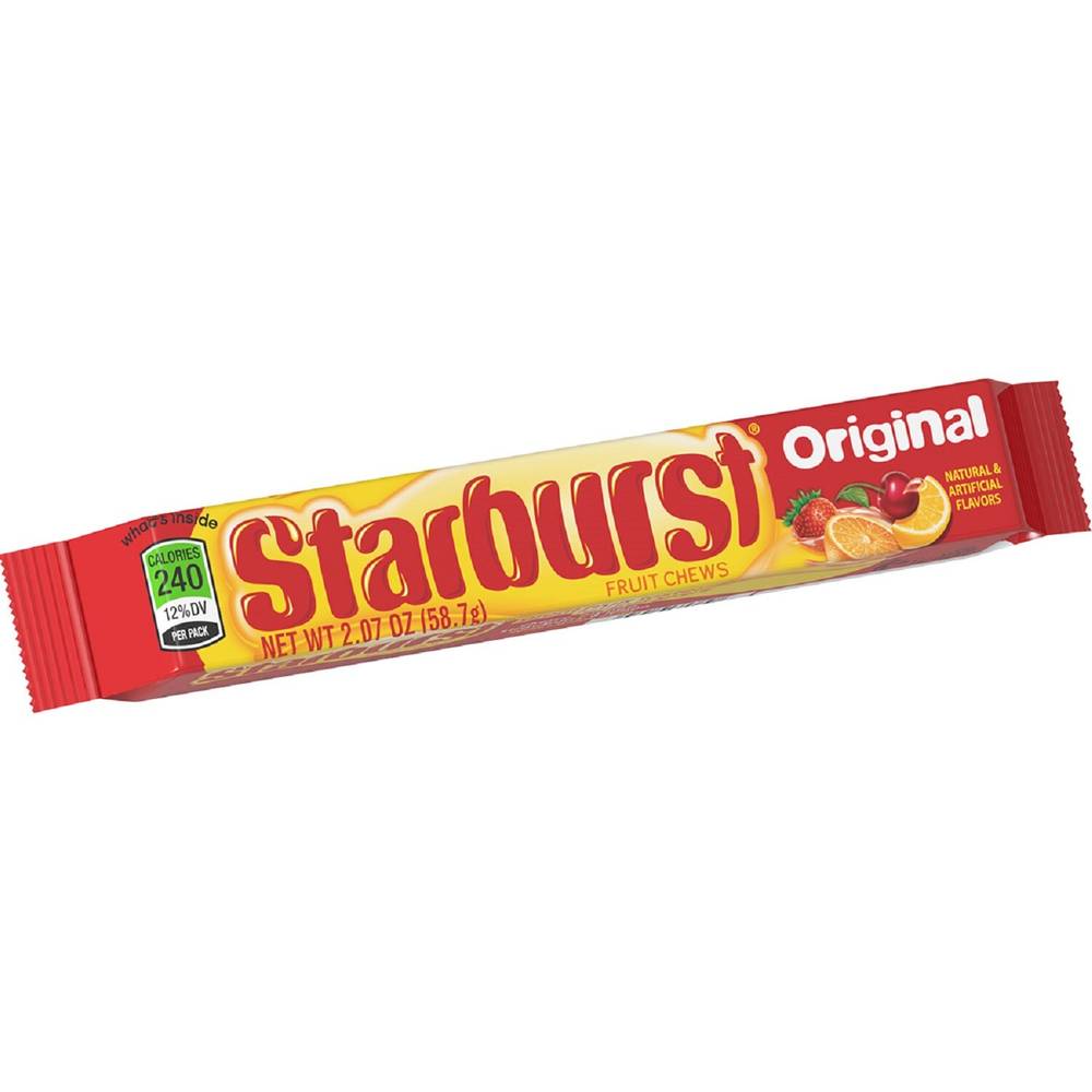 Starburst, Original Fruit Chews Chewy Candy, Full Size, 2.07 Oz