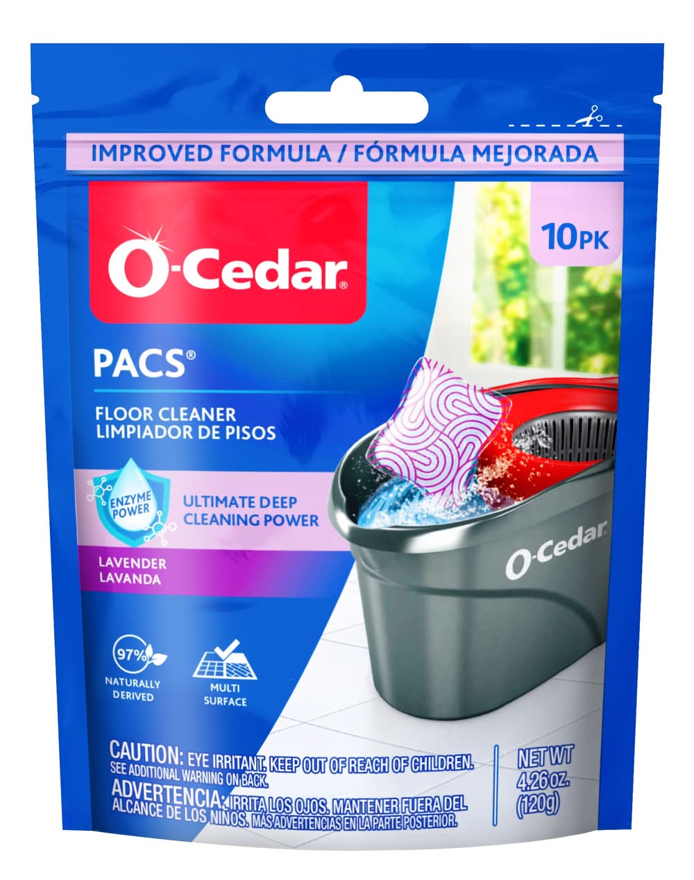 O-Cedar PACS Lavender Packet Floor Cleaner 10 -Count