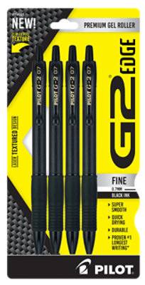 G2 Edge Premium Retractable Gel Ink Rolling Ball Pens, Black (4 ct)