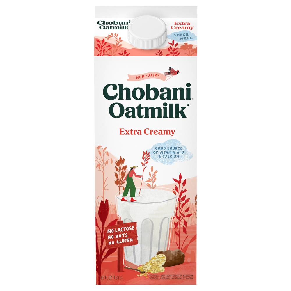 Chobani Non Dairy Oatmilk, Extra Creamy (52 fl oz)