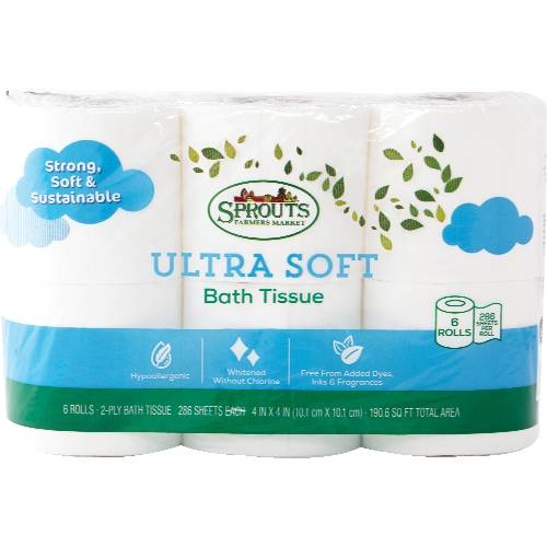 Sprouts Ultra Soft Bath Tissue 6 Pack