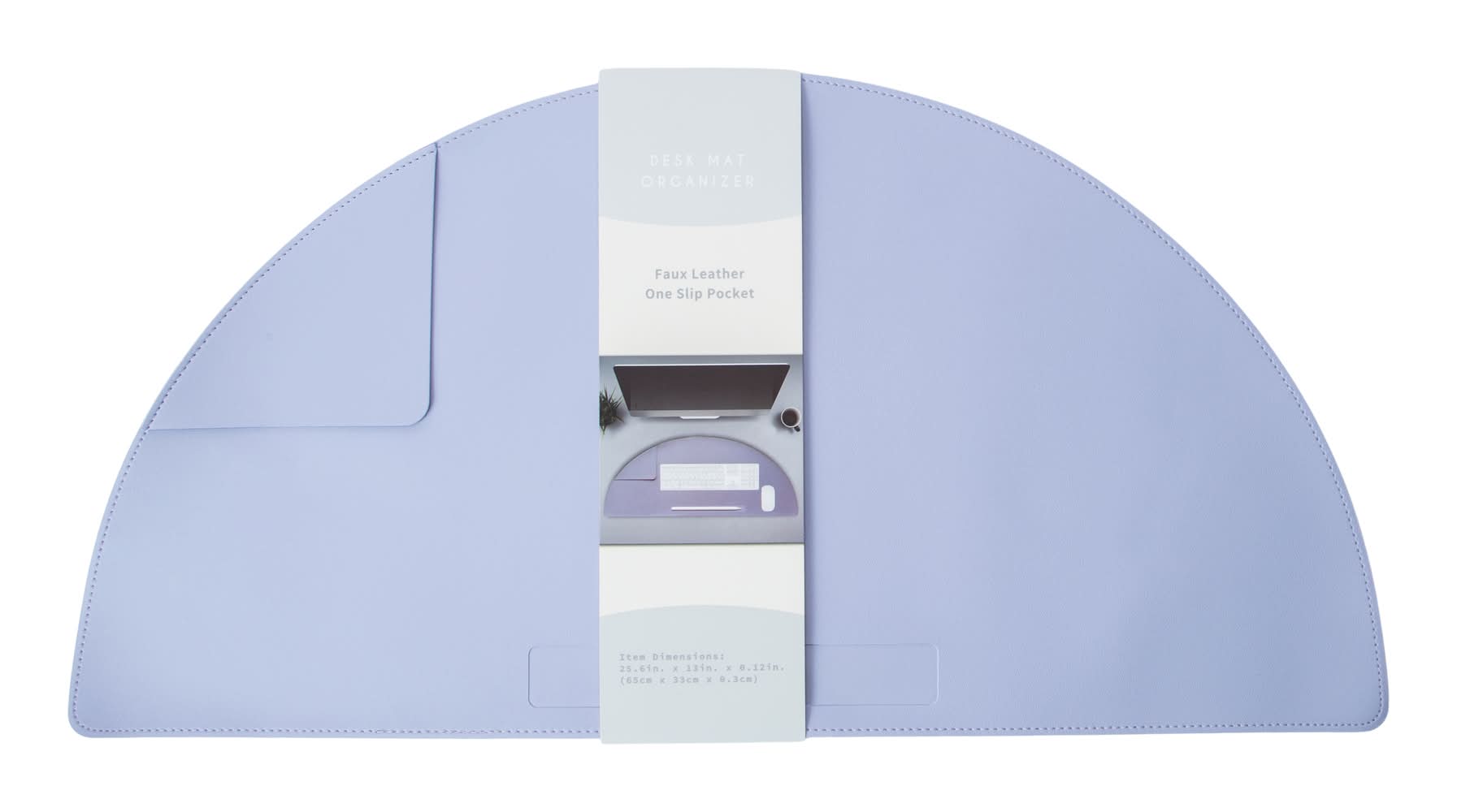 Half-Circle Desk Mat Organizer Purple