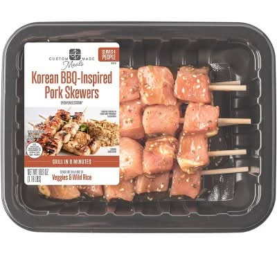 Custom Made Meals Korean BBQ-Inspired Pork Skewers - 1.188lbs