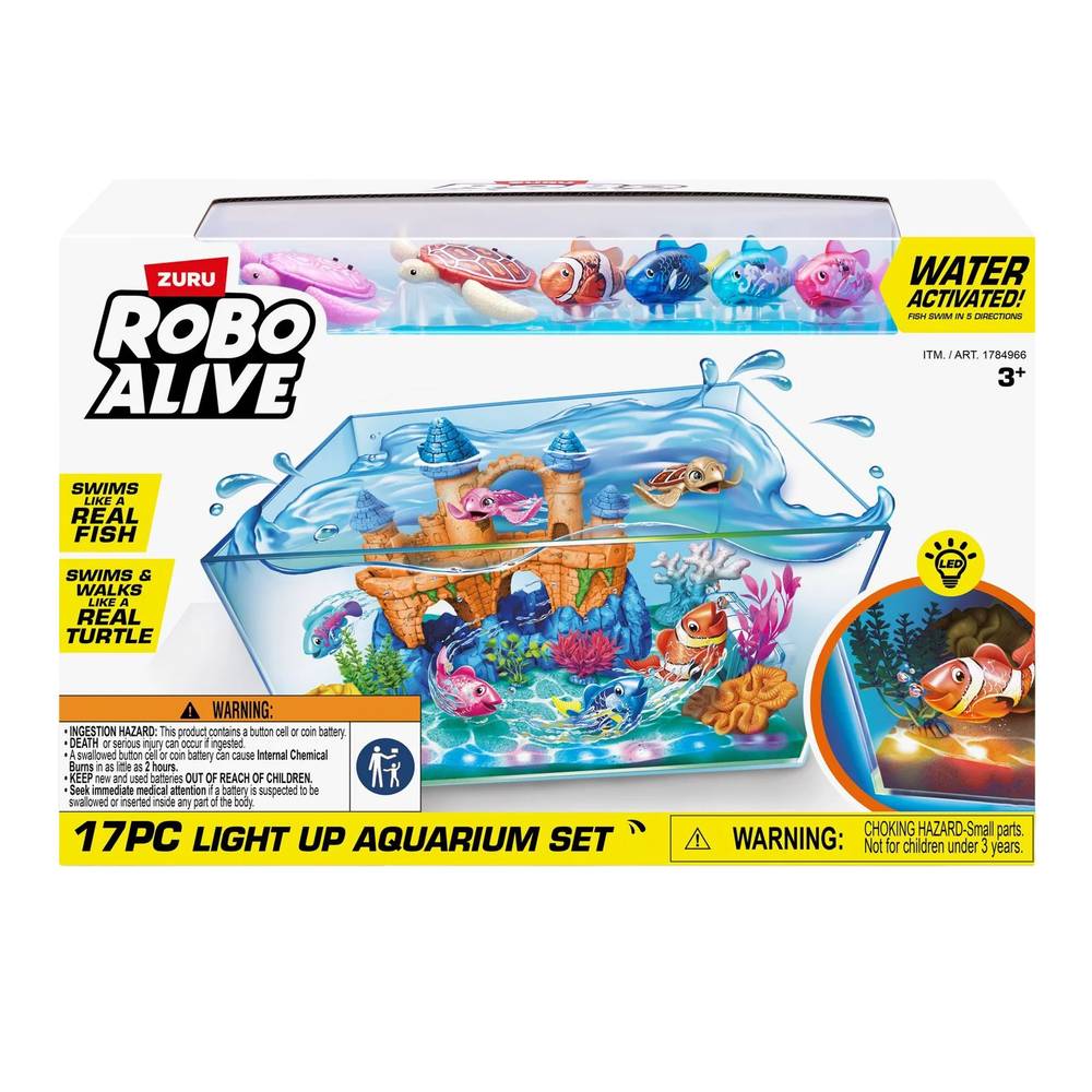 ZURU Light Up Aquarium Set (4.1 lbs, 17 ct)