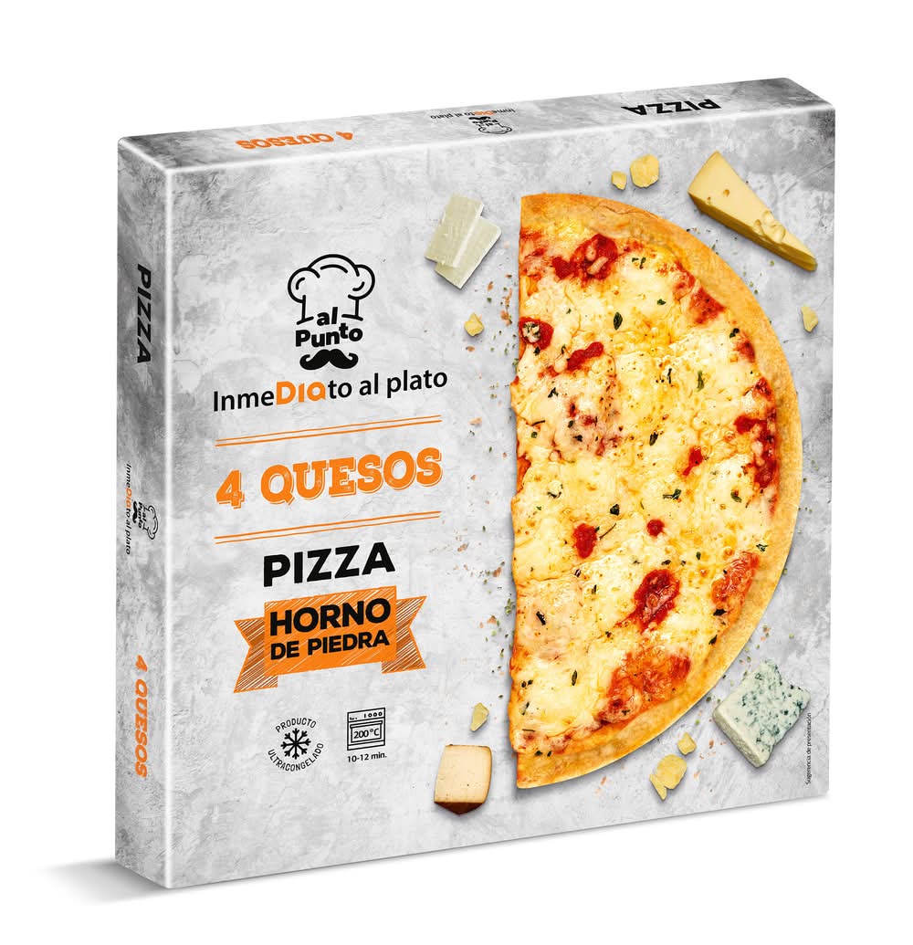 Pizza 4 Quesos Al Punto Dia Caja 400 G