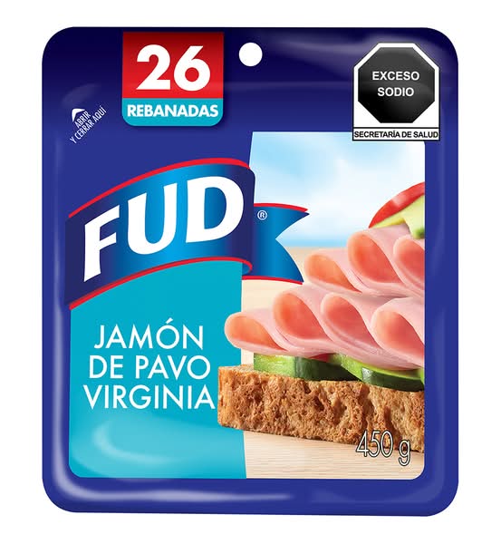 FUD · Jamón de pavo virginia (26 un)