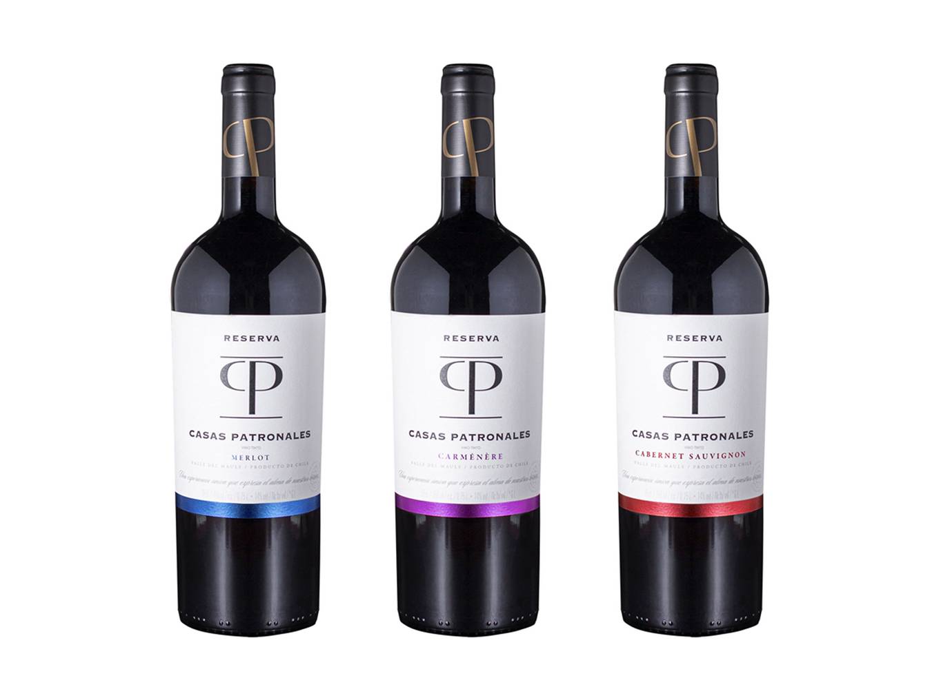 Pack vinos Reserva Cabernet + Carménère + Merlot (3 u)