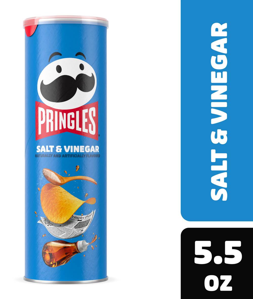 Pringles Salt and Vinegar Potato Crisps (5.5 oz)