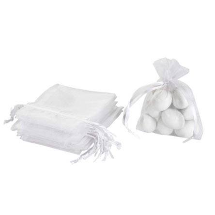 Bolsas de organza blanco (paquete 12 piezas)