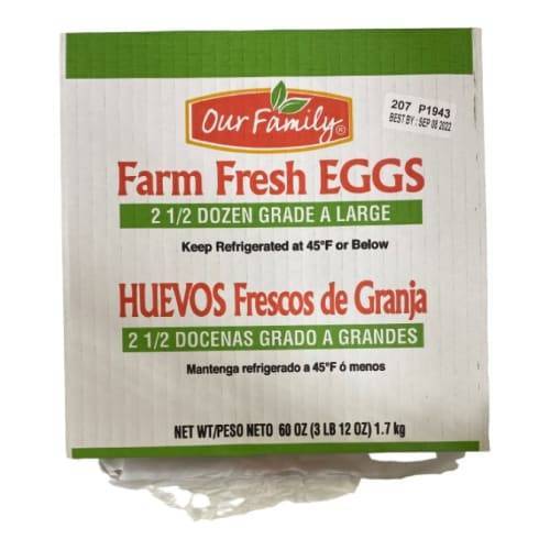 Our Family Farm Fresh Grade a Large Eggs (30 eggs)