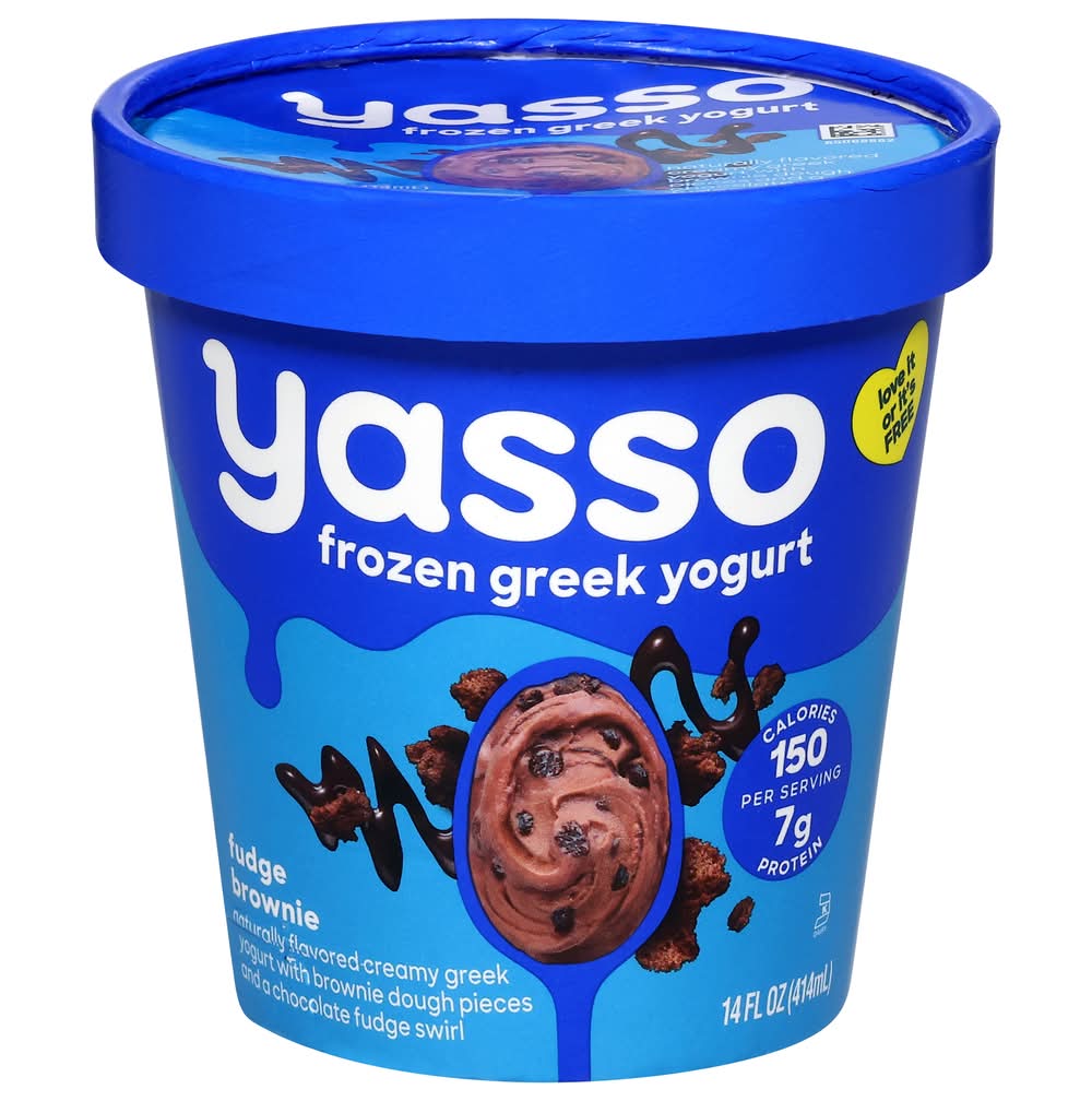 Yasso Frozen Greek Yogurt, Fudge Brownie (14 fl oz)