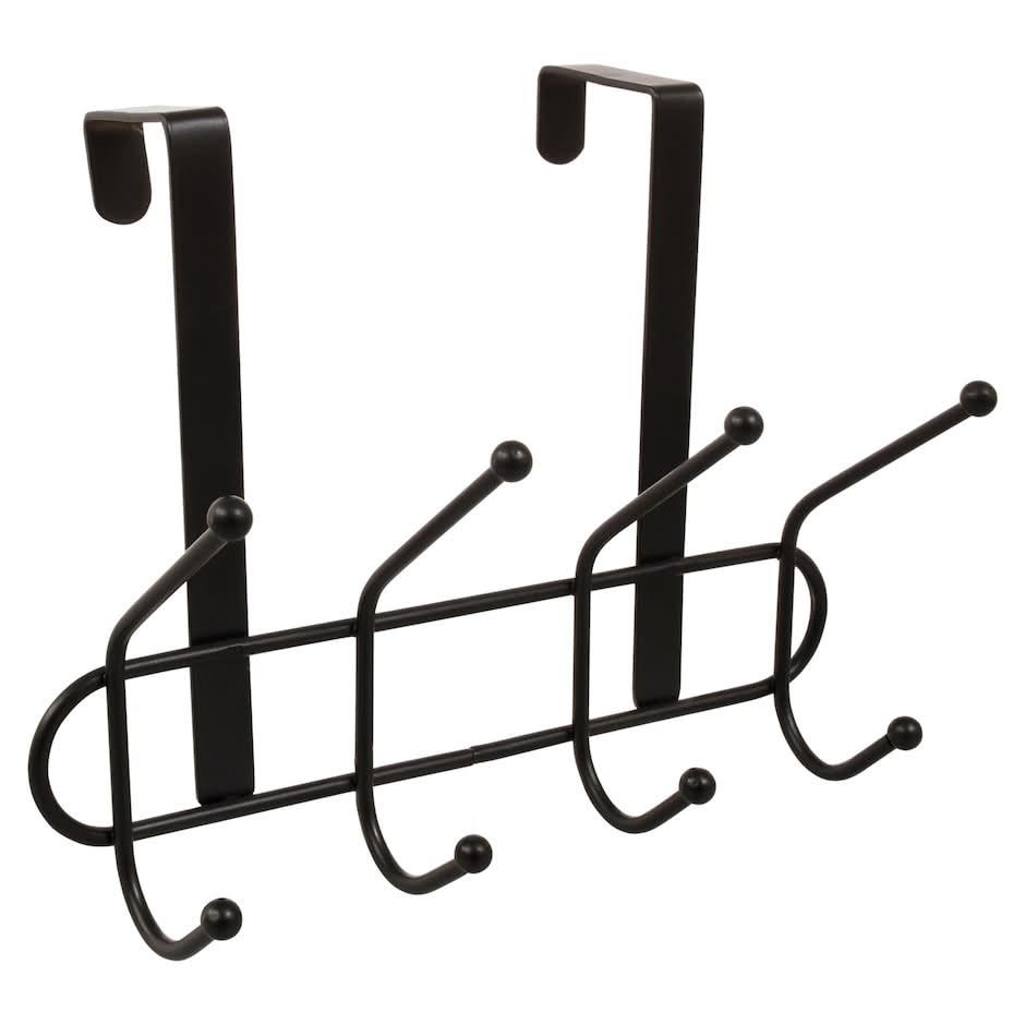Essentials Over the Door Hooks, 8.78x5x6.89 in, Black