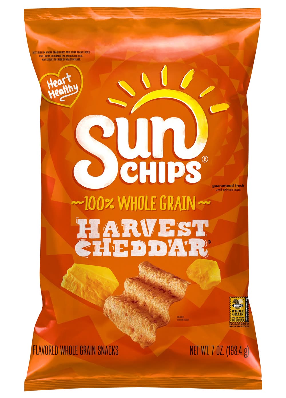 Sun Chips 100% Whole Grain Snacks, Harvest Cheddar (7 oz)