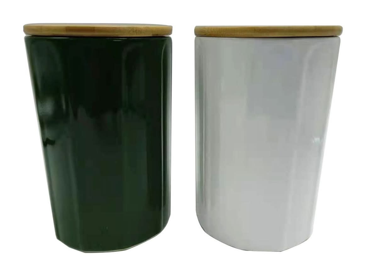 Housewares Ceramic Canister With Bamboo Lid, 1 CT