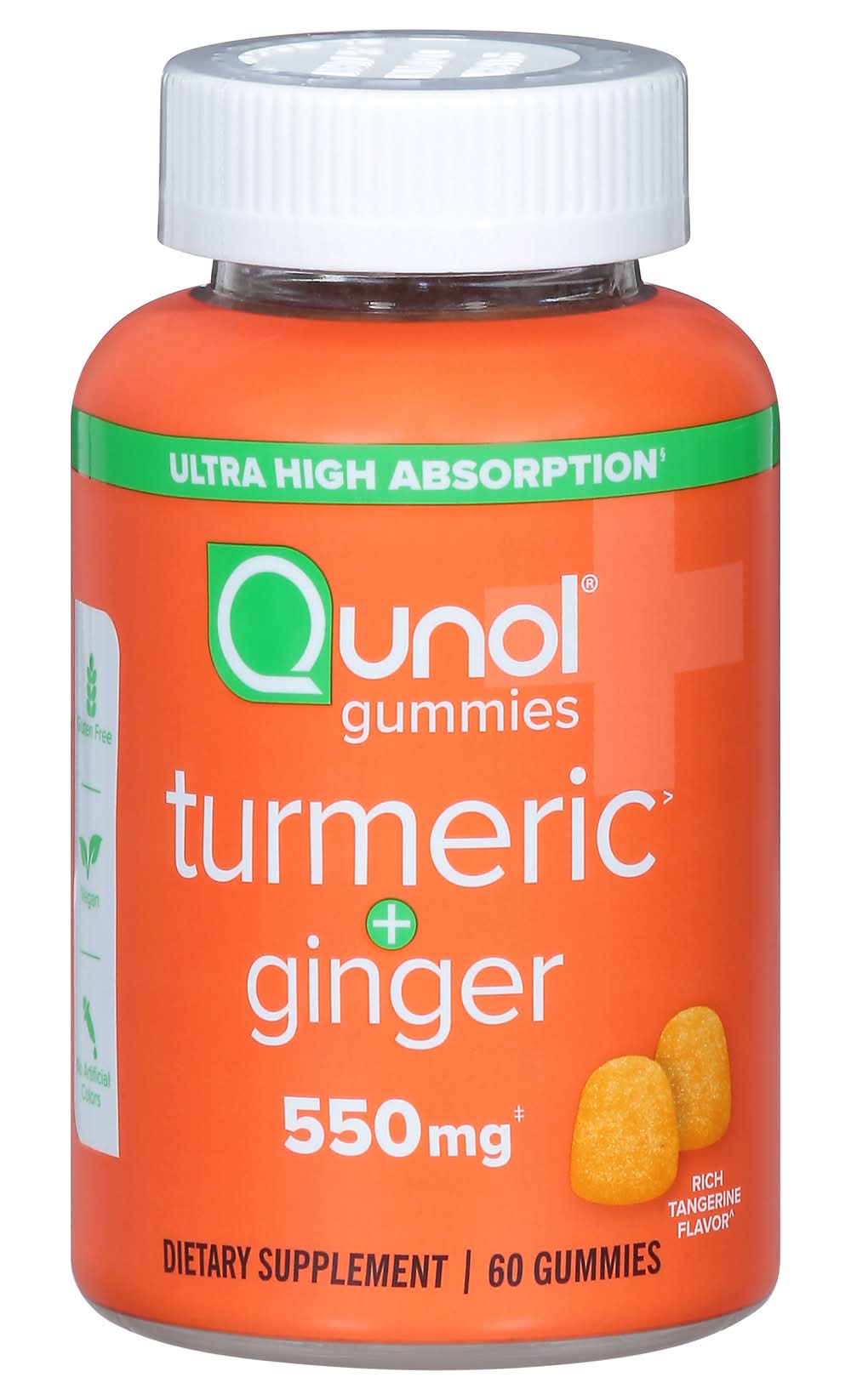 Qunol Turmeric Ginger, Tangerine, (60 ct)