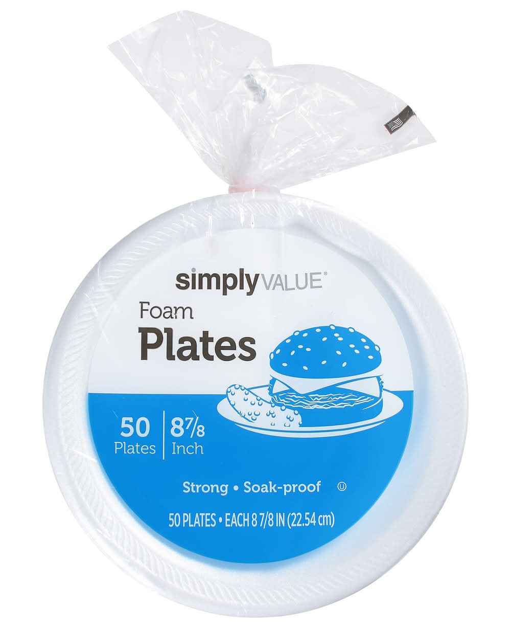 Simply Value 8.8" Foam Plates (2.7 oz)