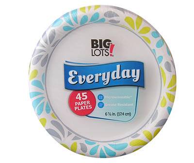 Big Lots Breezy Blossoms Paper Plates (6.875")