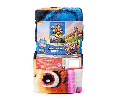 Paw Patrol Big Truck Pups Cloud Plush Throw (46 x 60 in/blue - brown)