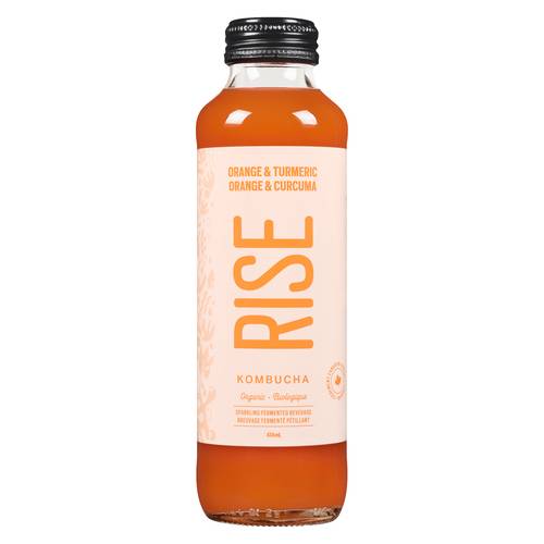 Rise Organic Kombucha Orange & Turmeric 414 ml (bottle)