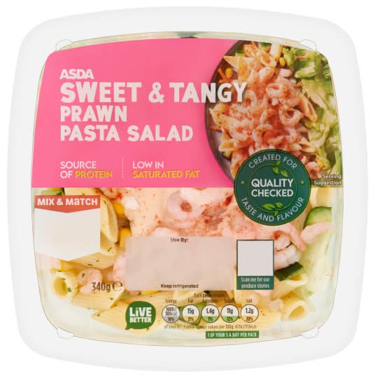 ASDA Prawn, Sweet & Tangy Pasta Salad (340g)