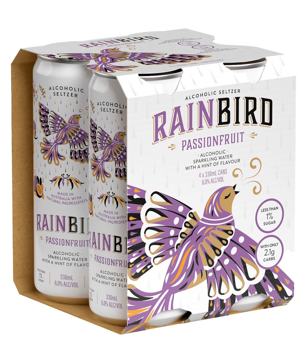 Rainbird Seltzer Passion Fruit 6% 4X330ml