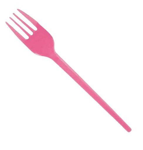 Regina garfo descartável para sobremesa rosa (25 unidades)