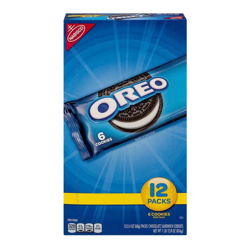 Nabisco Oreo Cookies - 12/2.4 oz (12 Units)