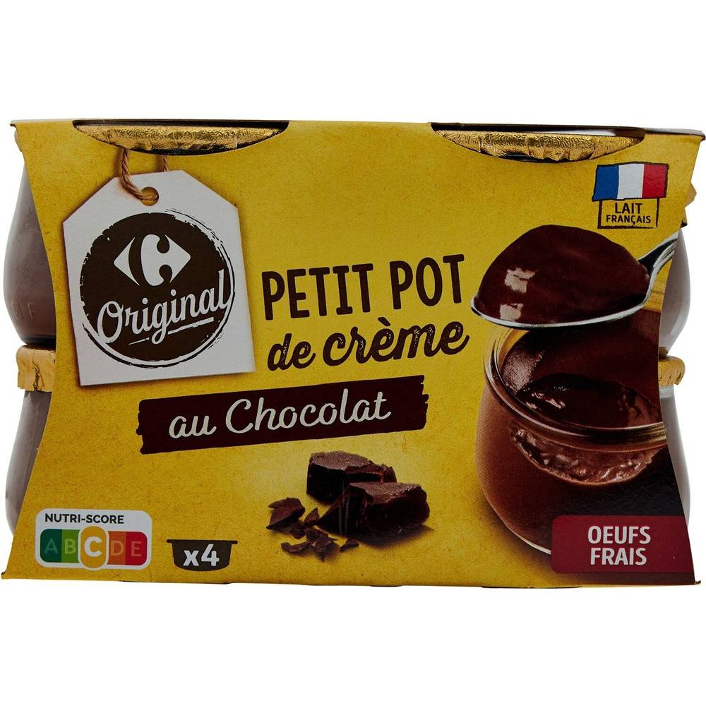 Carrefour Original - Petit pot de crème dessert (chocolat)