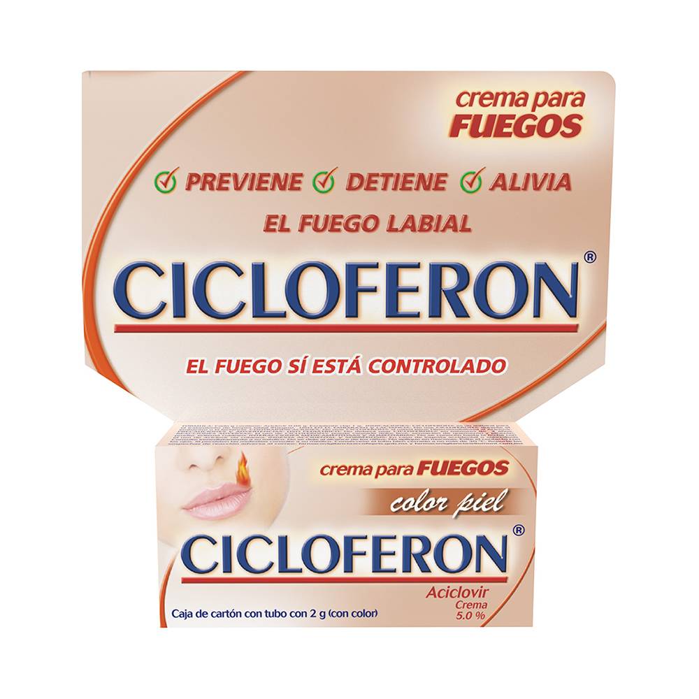 Liomont · Cicloferon crema para fuegos color piel (2 g)