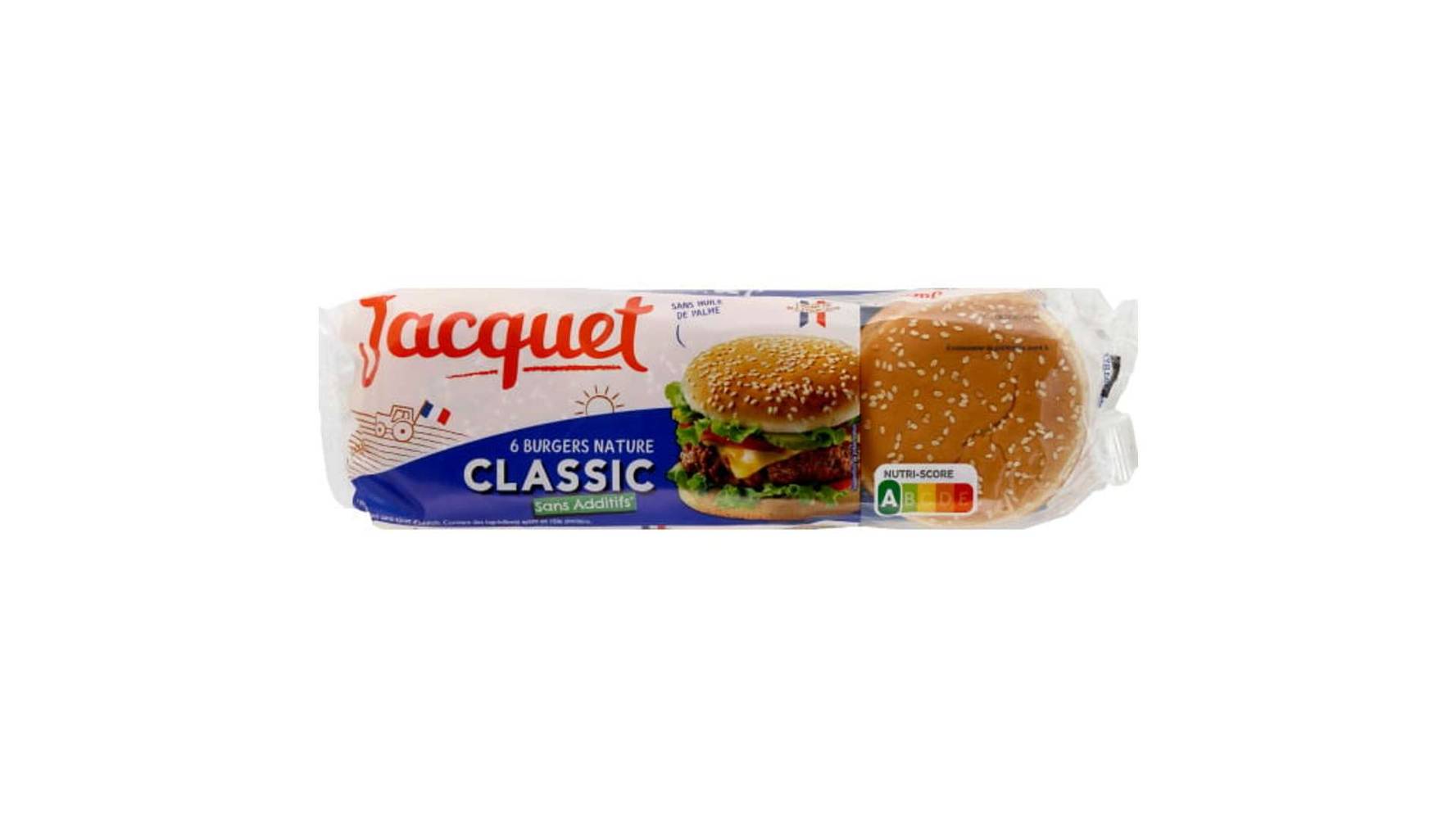 Jacquet - Pains burger classic nature (6 pièces)