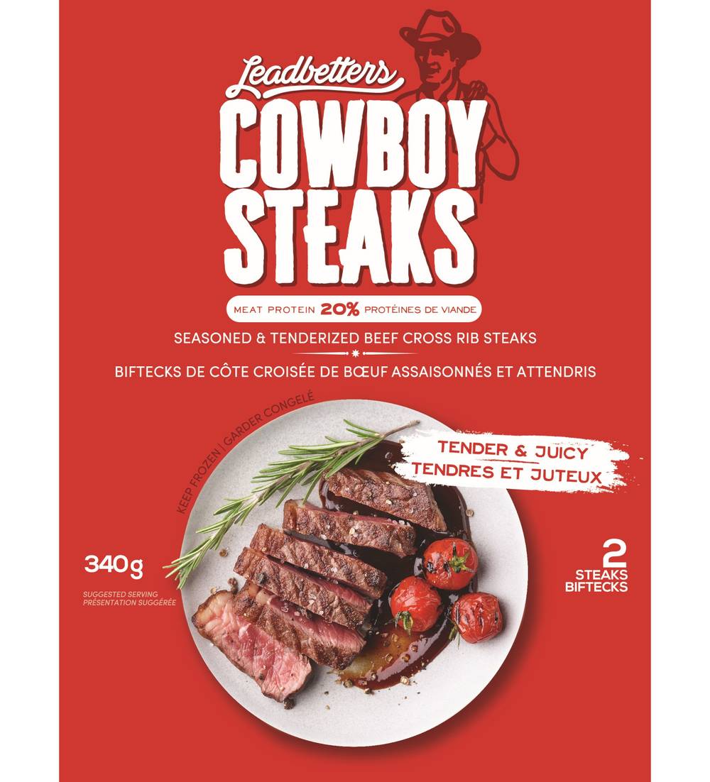 Leadbetters Cowboy Seasoned Steaks (340 g, 2 ct)