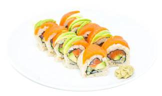 Sushi Wld Salmn Rainbow Roll 8oz