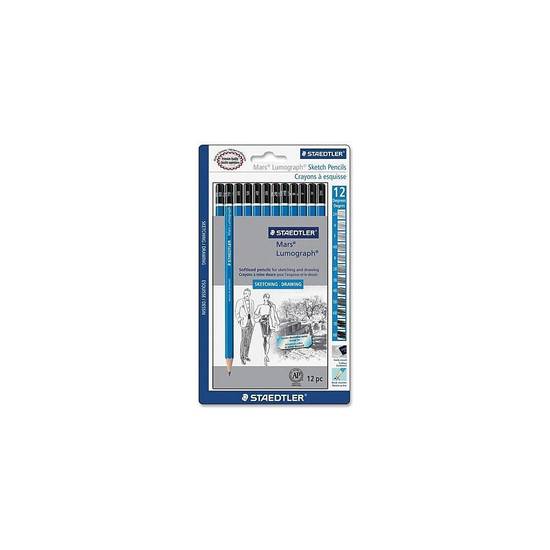 Staedtler Mars Lumograph Drawing/Writing Pencils, 12/pack (12/pack