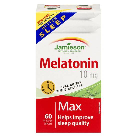 Jamieson mélatonine (60x10mg - comprimés à libération prolongée) - melatonin dual action timed release (60 ea)