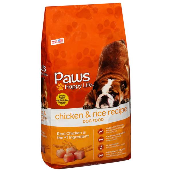 Paws Happy Life Dog Food, Chicken-Rice (8 lbs)