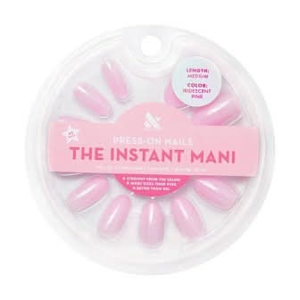 Olive & June The Instant Mani Press-On Nails, M, Iridescent Pink (42 ct)