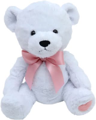 Signature Select 11.5In Tinsel Teddy White - Each