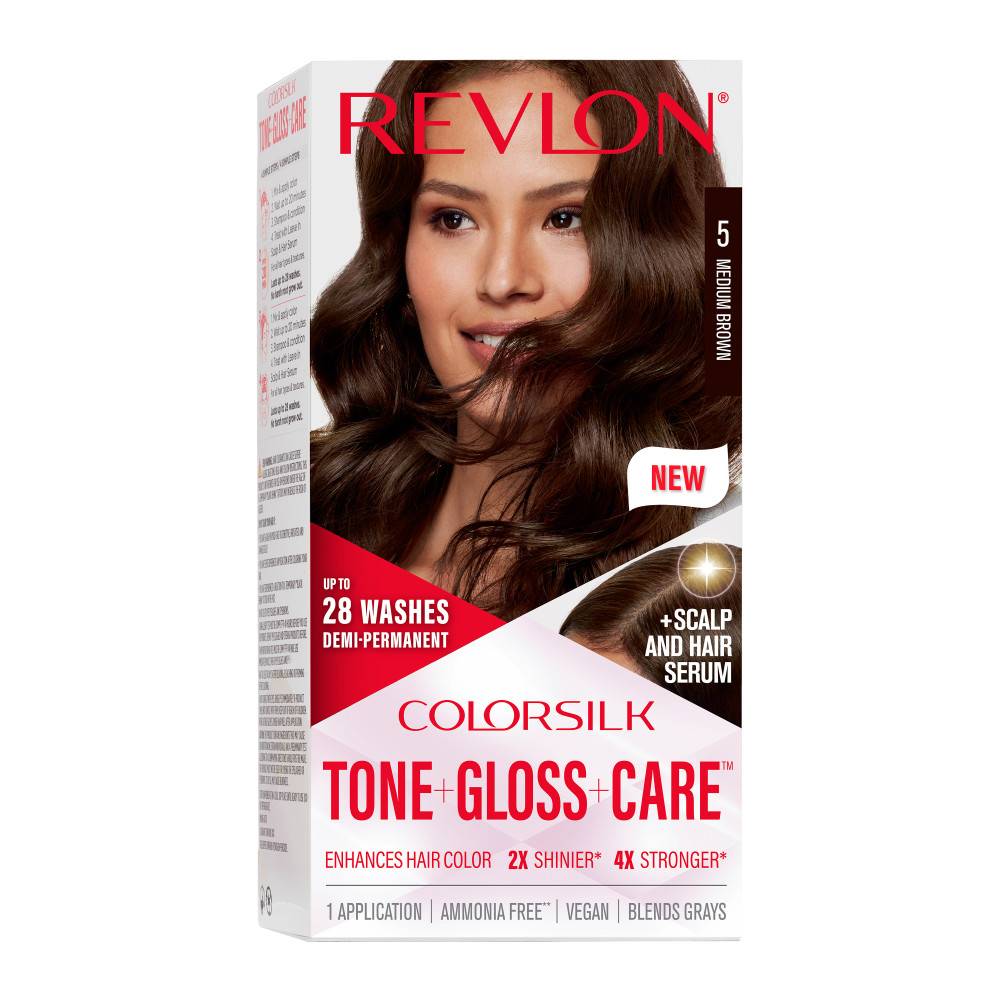 Revlon Colorsilk Tone Gloss Care Demi Permanent Hair Color (5 medium brown)