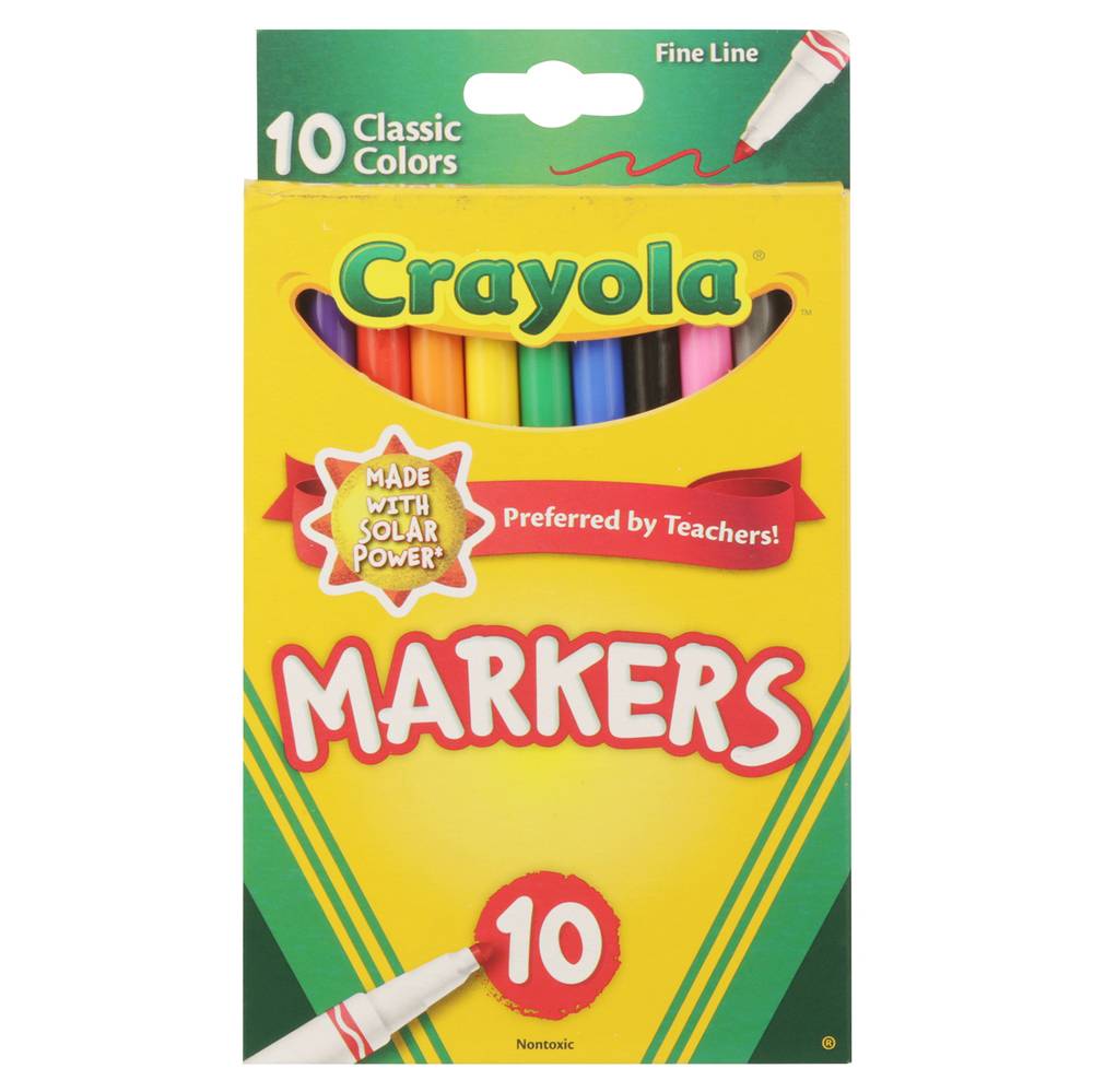 Crayola Classic Colors Nontoxic Markers (10 ct)