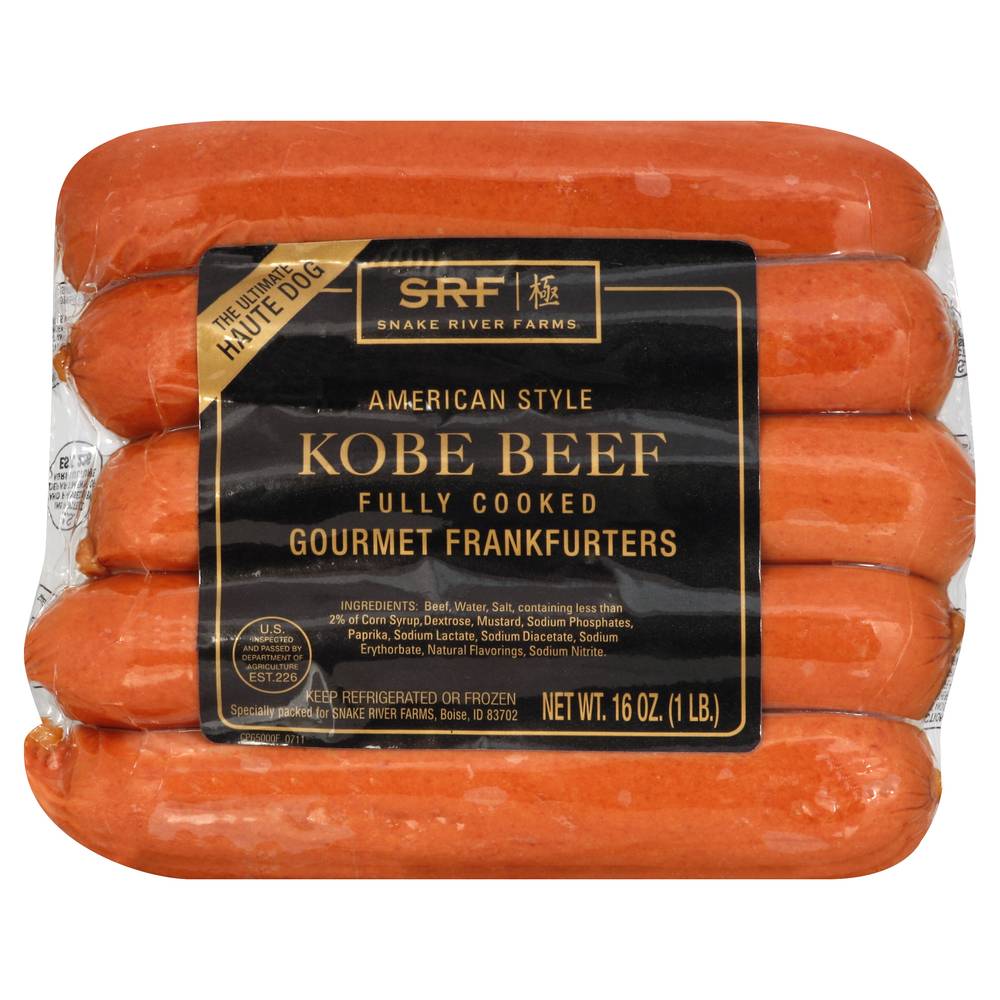 Snake River Farms Kobe Beef Fully Cooked Gourmet Frankfurters