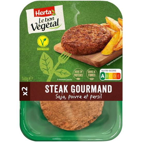 Steak végétal soja poivre et persil Le bon vegetal 160g