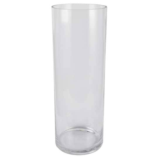 15" Clear Glass Cylinder Vase By Ashland