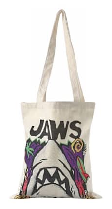 Licensed Canvas Tote Bag Jaws