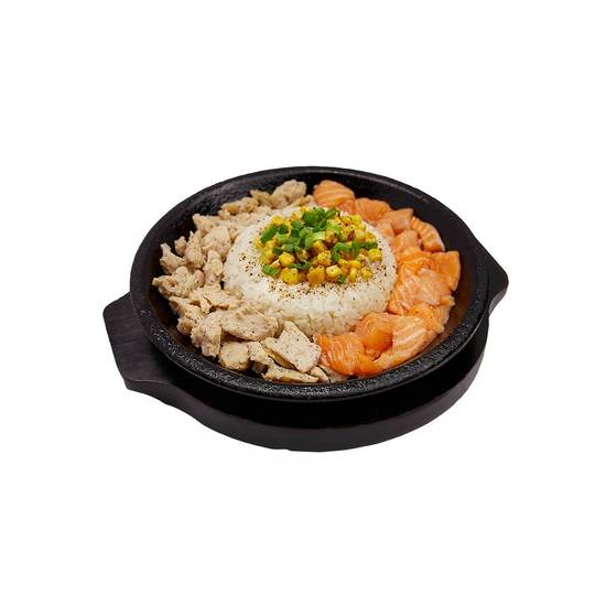 Salmon & Chicken Pepper Rice